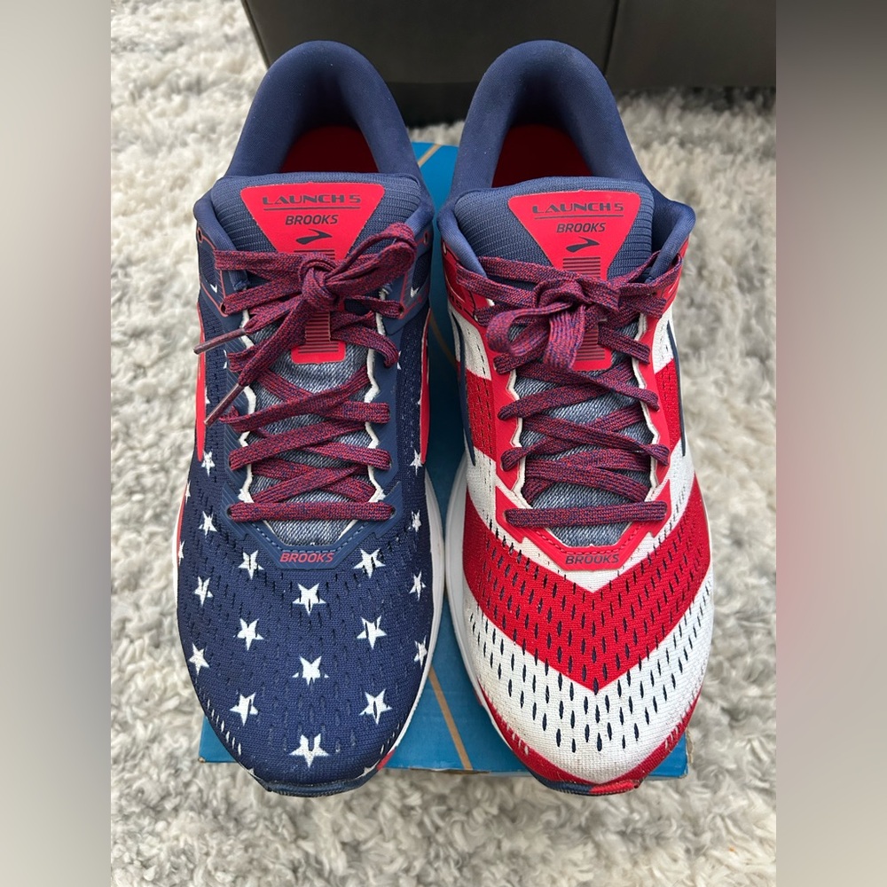 Brooks Launch 5 Shoes - Stars and Stripes USA (10 Men’s)